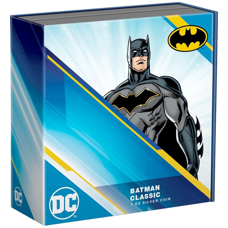 Original coin case of the Silver Batman - Classic Superheroes 1 oz PF