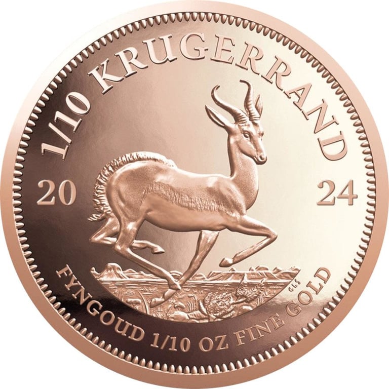 Front of the Gold Krugerrand 1/10 oz PF - 2024