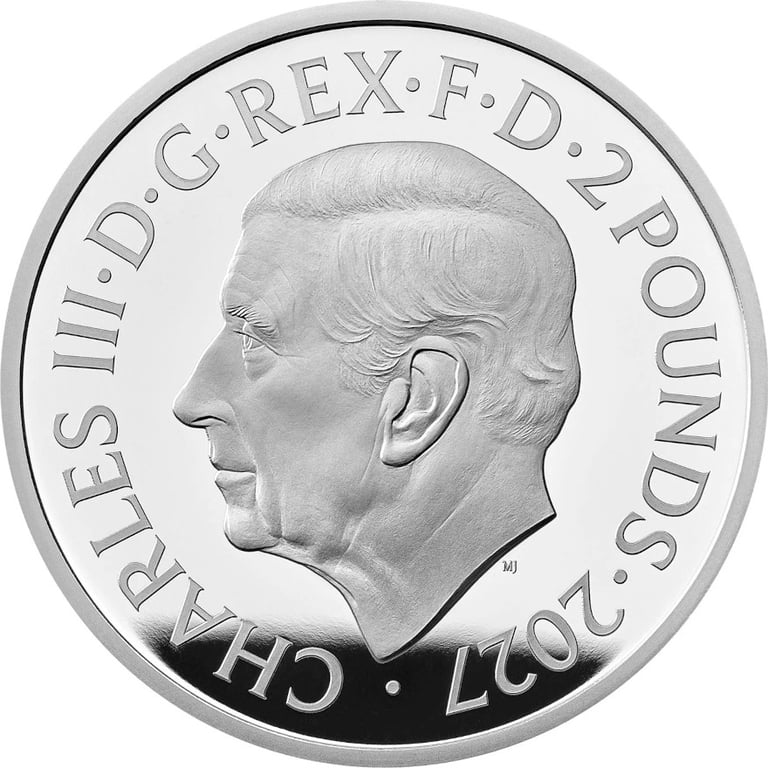 Back of Silver Royal Tudor Beasts 1 oz PF - Completer Coin
