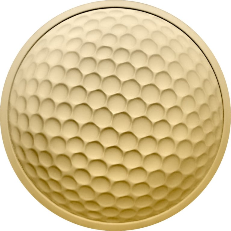 Back of the Gold One Golfer 1 oz PF - philoro