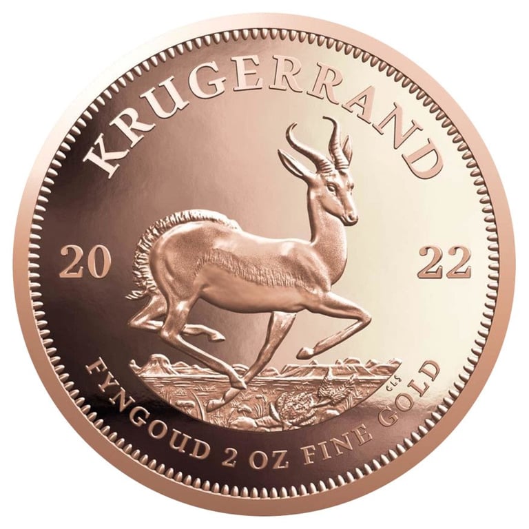 Front of the Gold Krugerrand 2 oz PF - 2022