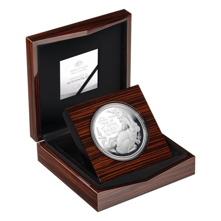 Silver Lunar Rabbit 1000 g PP - RAM 2023 in the original coin case