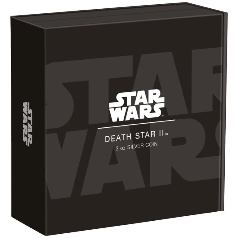 Original coin case of the Silver STAR WARS Death Star II - 3 oz PF - 2023