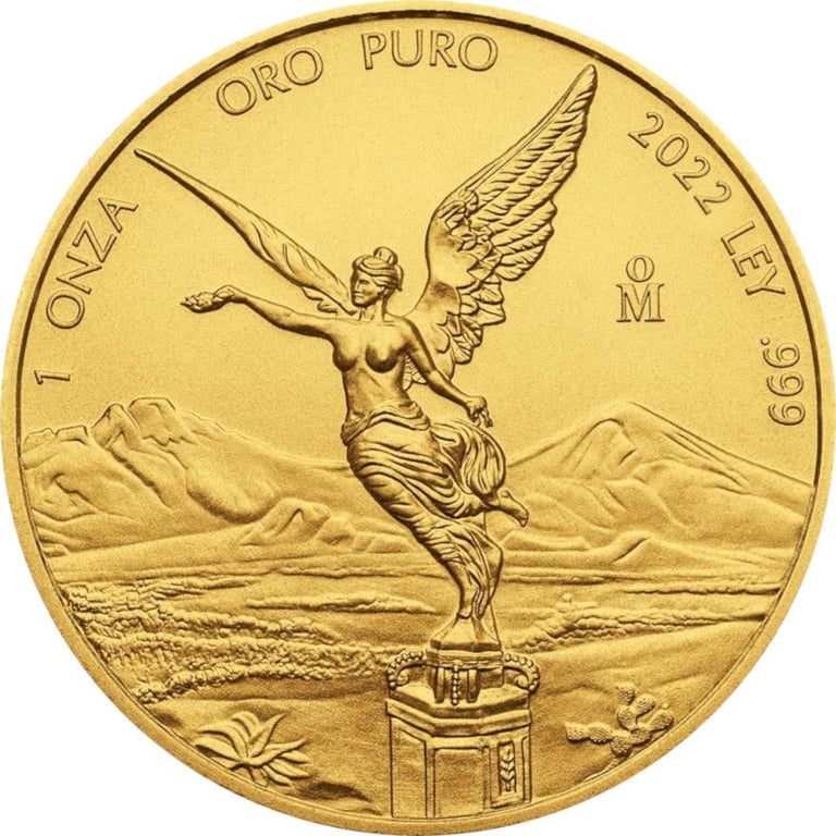 Front of the Gold Mexico Libertad 1 oz 