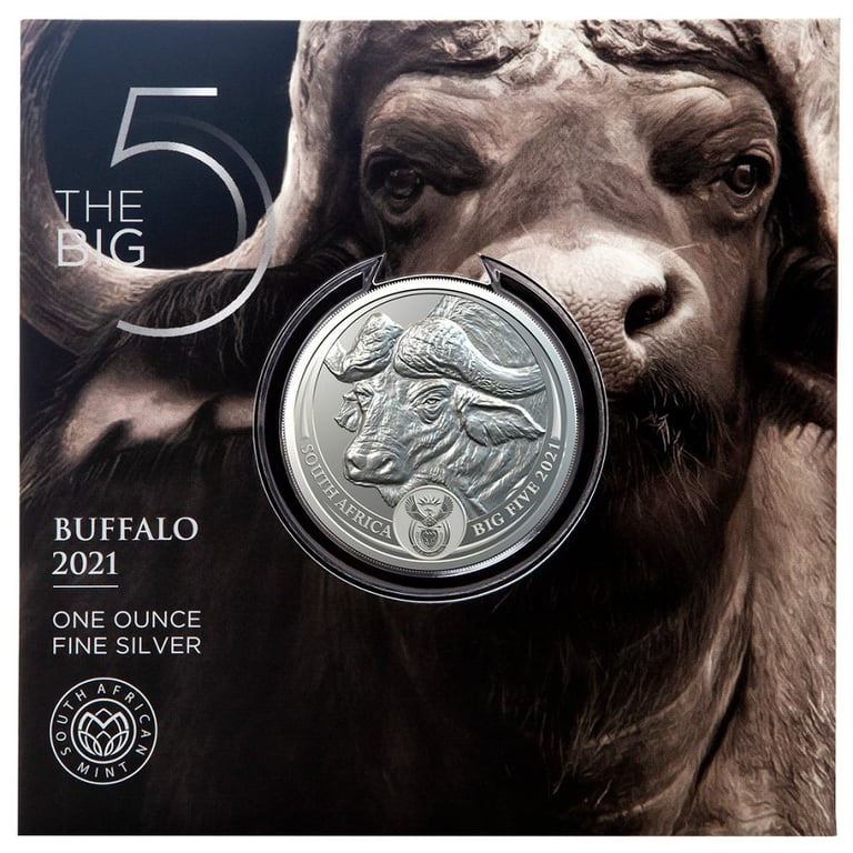 Silver Buffalo 1 oz - Big Five South Africa in the original coin case