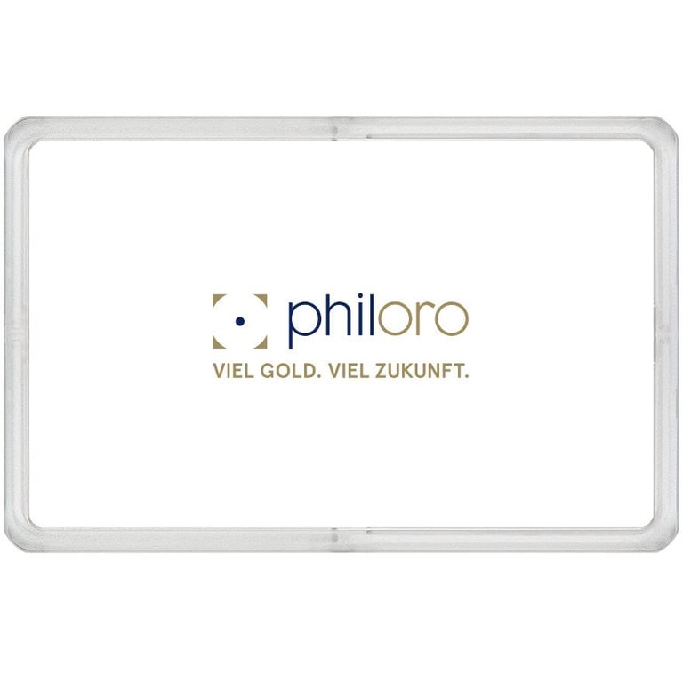 Back of the Gold bar 0.5 g - philoro gift card ""Strong bear love""