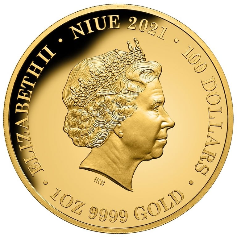 Back of the Gold Deadly & Dangerous - Stingray 1 oz PF 2021