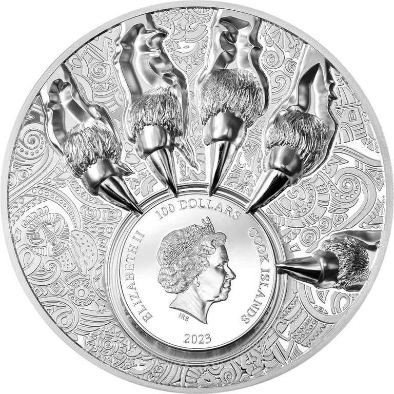 Back of the Silver King of the South - Lion 1000 g PF - Ultra High Relief