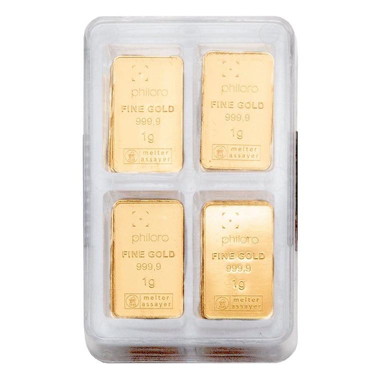 Front of the Goldbar UnityBox 100 x 1 g - philoro