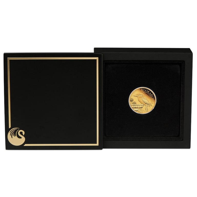Gold Kookaburra 1/4 oz PF - 2022 in the original coin case