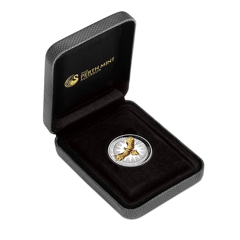 Silver Wedge Tailed Eagle 1 oz PF - High Relief 2024 in the original coin case