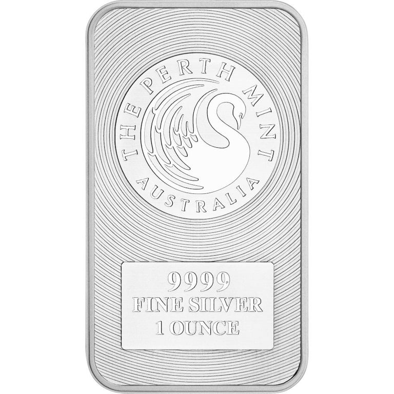 Front of the Kangaroo silver bar 1 oz - Perth Mint