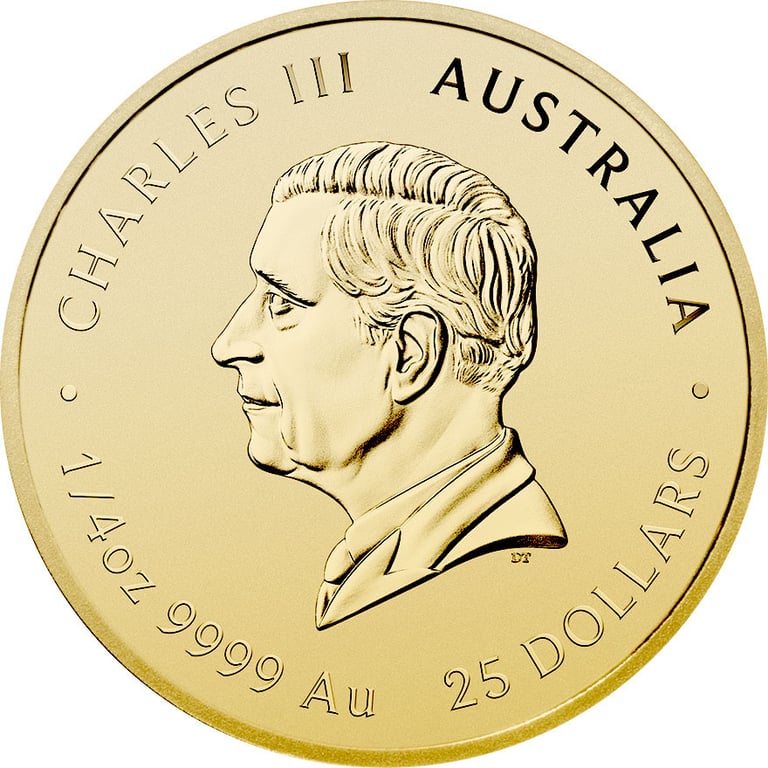 Back of Gold Lunar III 1/4 oz - Goat 2027
