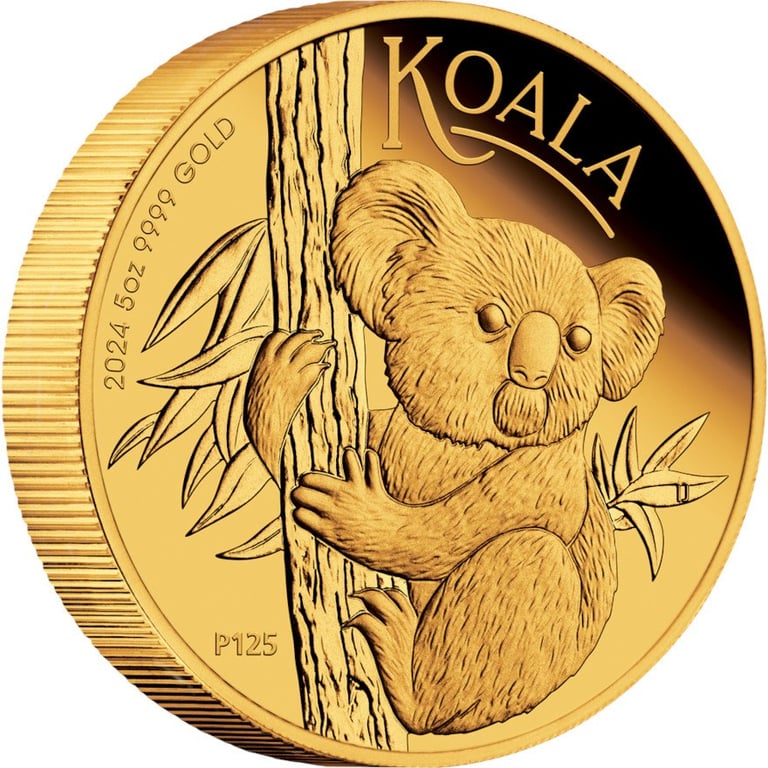 Side view of the Gold Koala 5 oz PF - 2024