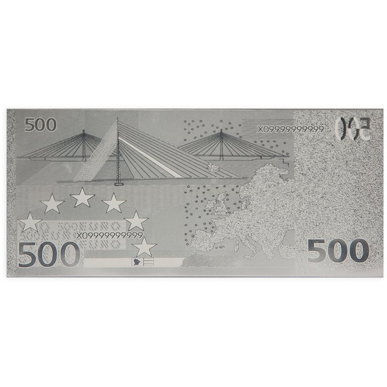Back of the 500€ bill 5g fine silver