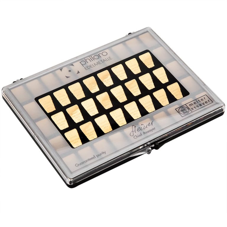 Front of the Goldbar UnityBox 50 x 1 g - philoro