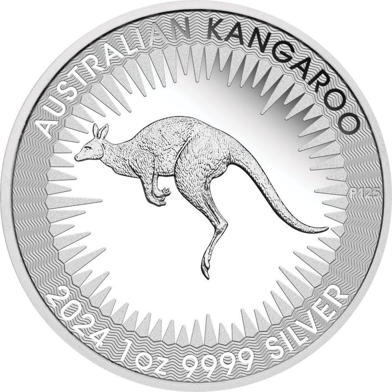 Front of the Silver Kangaroo 1 oz PF - King Charles III. - 2024