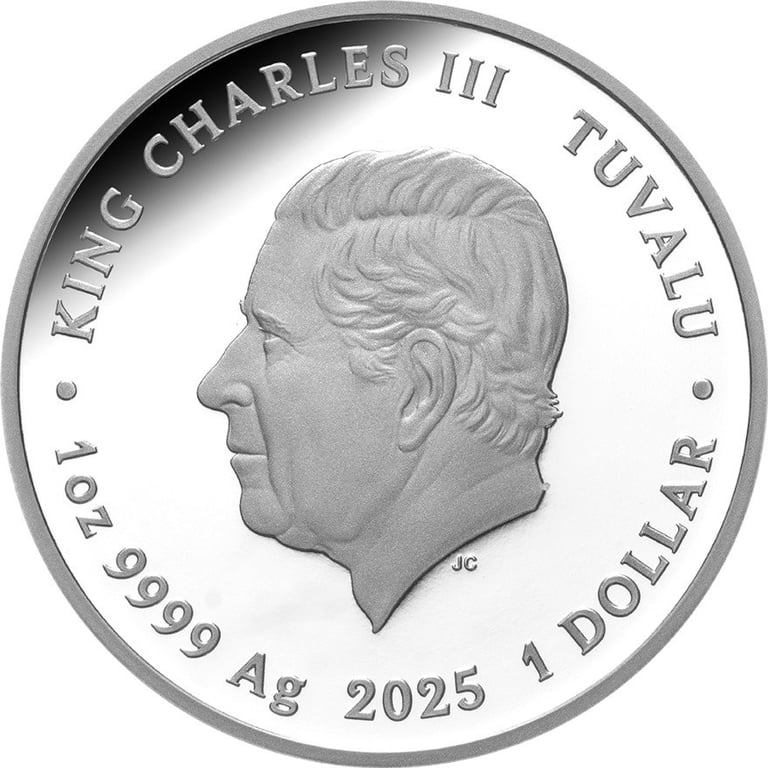 Back of the Silver Deadly & Dangerous 1 oz PF - Tiger Snake 2025
