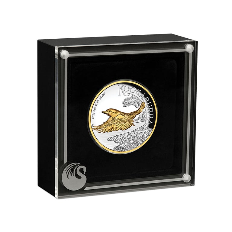 Coin case of Silver Kookaburra 2 oz PF - High Relief 2026