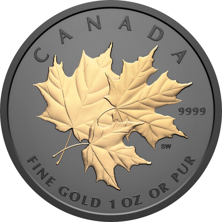 Front of Gold Triple Maple Leaf 1 oz PF - 2026