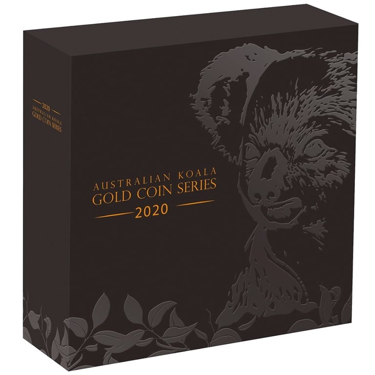 Original coin case of the Gold Koala 5 oz PF - 2020