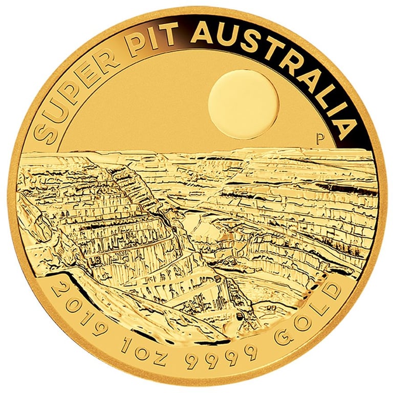 Front of the Gold Super Pit Australia 1 oz - various years