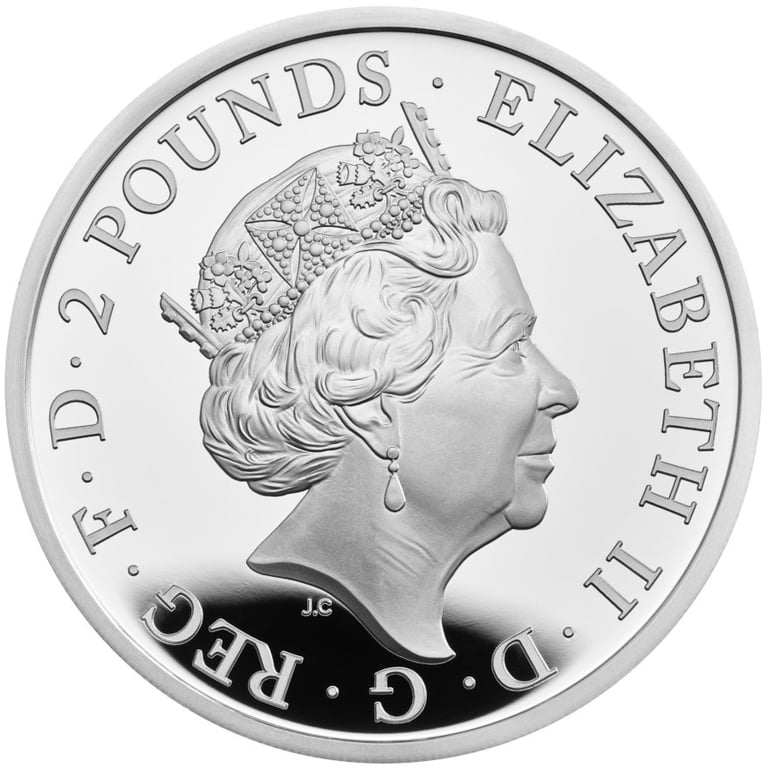 Back of the Silber Britannia 1 oz PF - 2022