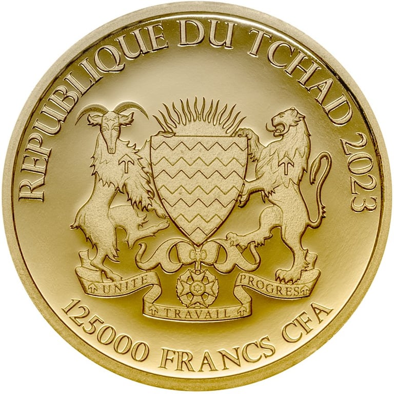 Back of the Gold Bull & Bear 1/4 oz - 2023
