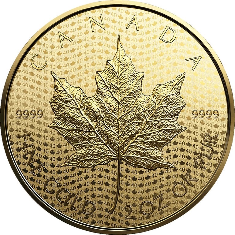Front of the Gold Maple Leaf - 40. Jubiläum - 2 oz RP - 2019
