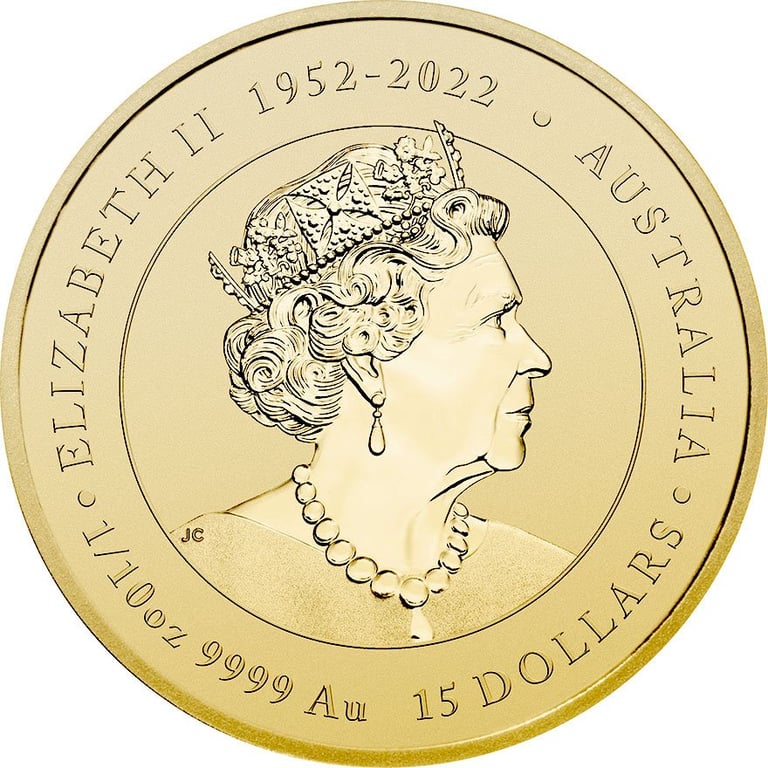 Back of the Gold Lunar III 1/10 oz - Dragon 2024