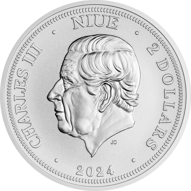 Back of the Silver Coin Set - 2 x 1 oz Czech Lion & Eagle - 2024