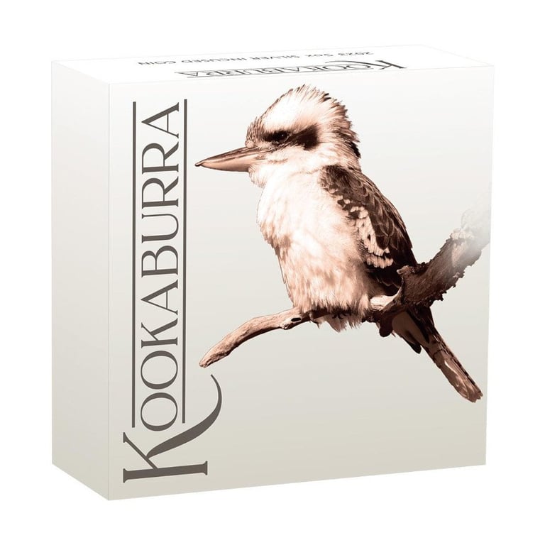 Original coin case of the Silver Kookaburra 5 oz Proof - Incused - 2023