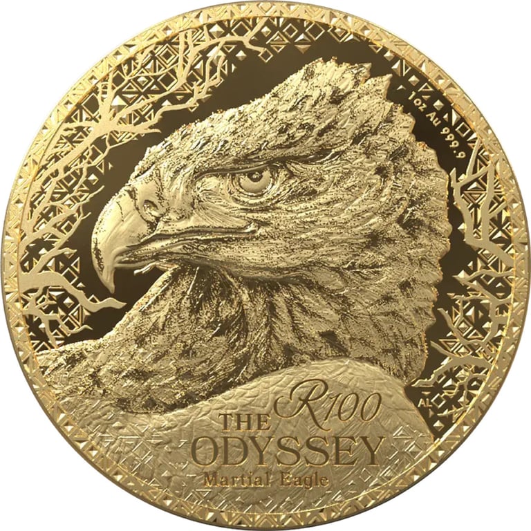 Front of Gold The Odyssey - Martial Eagle 1 oz Proof - 2026