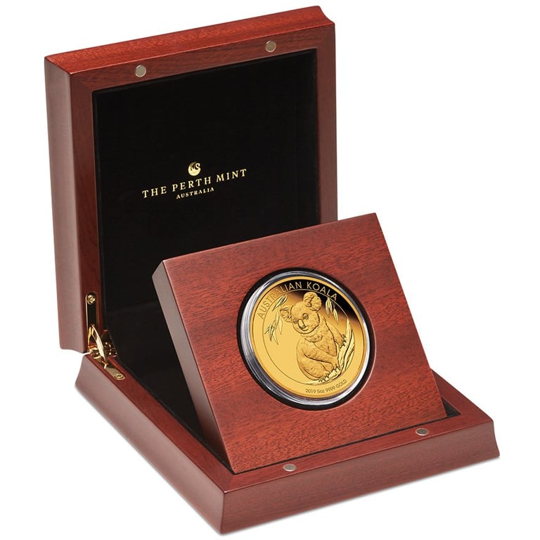 Gold Koala 5 oz PF - 2019 in the original coin case