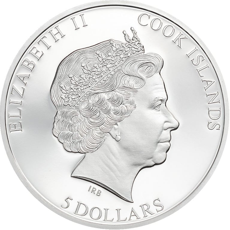 Back of the Silver Queen Elizabeth II - In Memoriam 1 oz PF - 2022