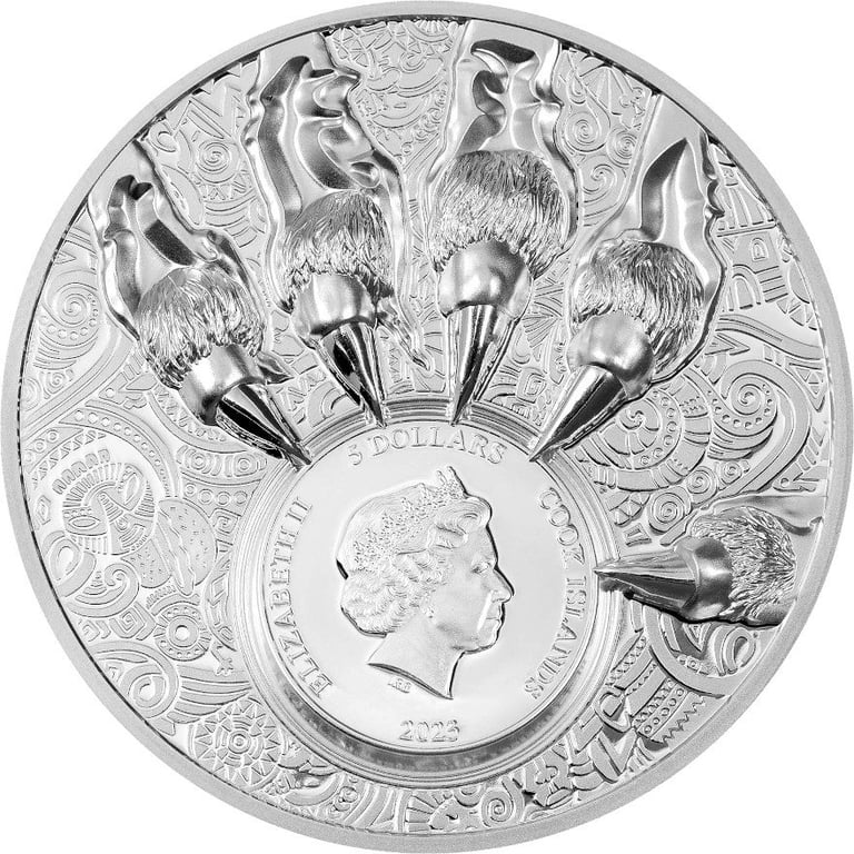 Back of the Silver King of the South - Lion 1 oz PF - Ultra High Relief