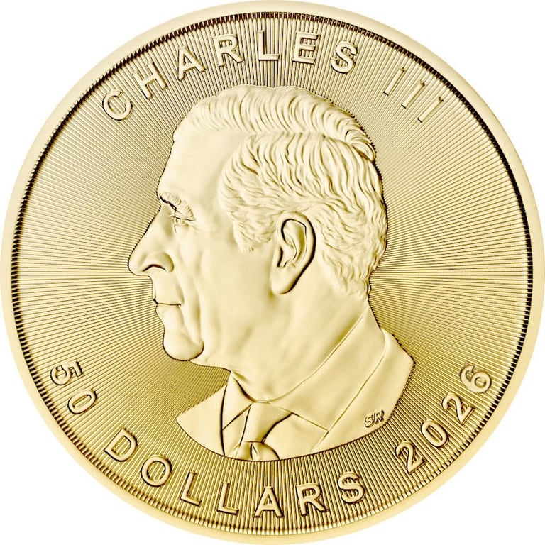 Back of the Gold Maple Leaf 1 oz - 2026