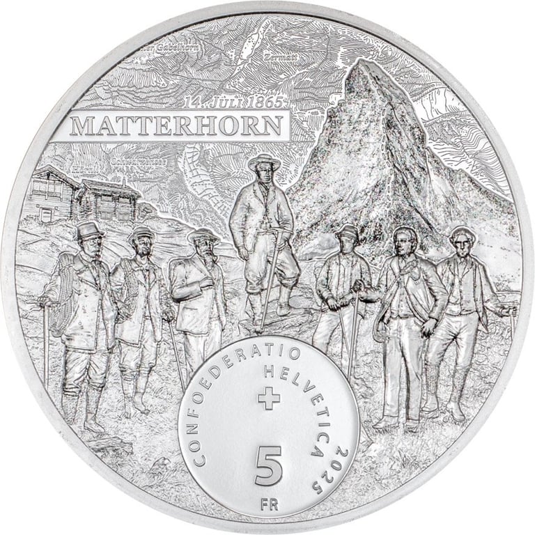 Back of the Silver Matterhorn 1 oz PP - Ultra High Relief 2025