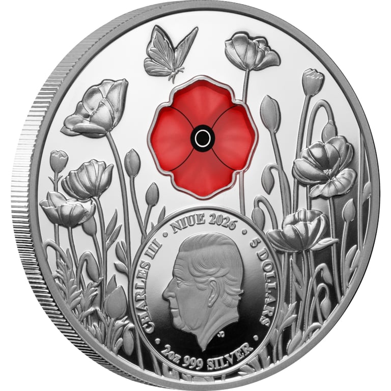 Back of Silver Red Poppy 2 oz PP - 2026