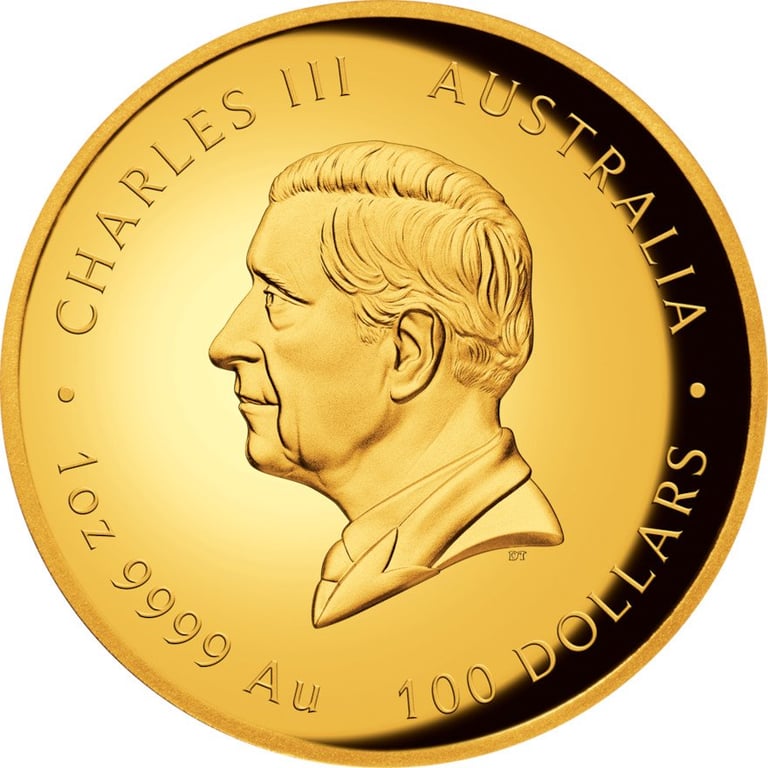 Back of the Gold Lunar III Snake 1 oz PF - High Relief 2025