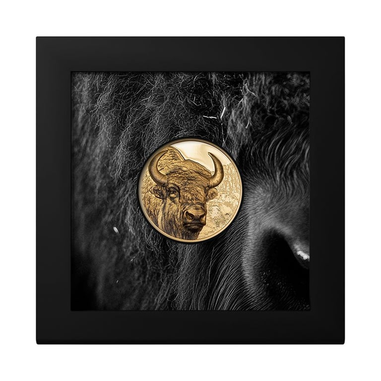 Gold Bison 1 oz PF - High Relief 2025 in the original coin case