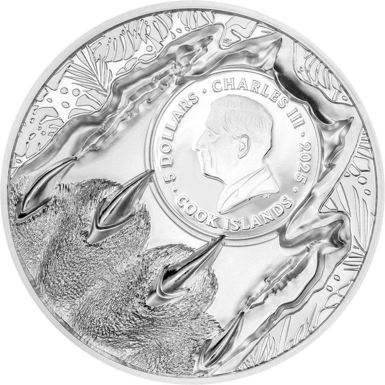 Back of the Silver King of the East - Tiger 1 oz PF - Ultra High Relief