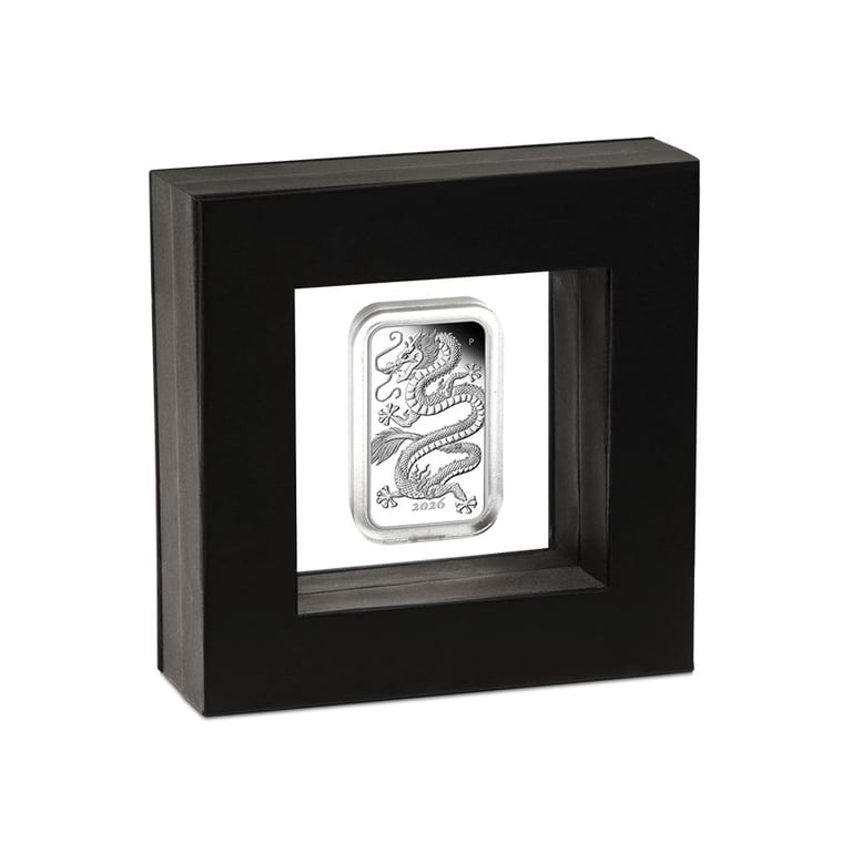 Coin Case of Silver Dragon Rectangular Coin 1 oz Proof - 2026