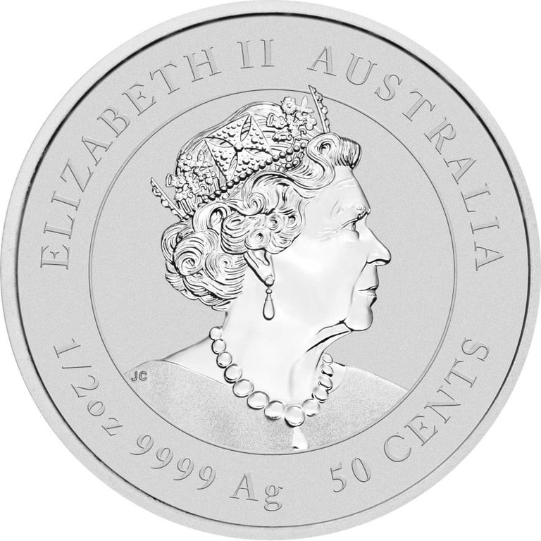 Back of the Silver Lunar III 1/2 oz - Dragon 2024