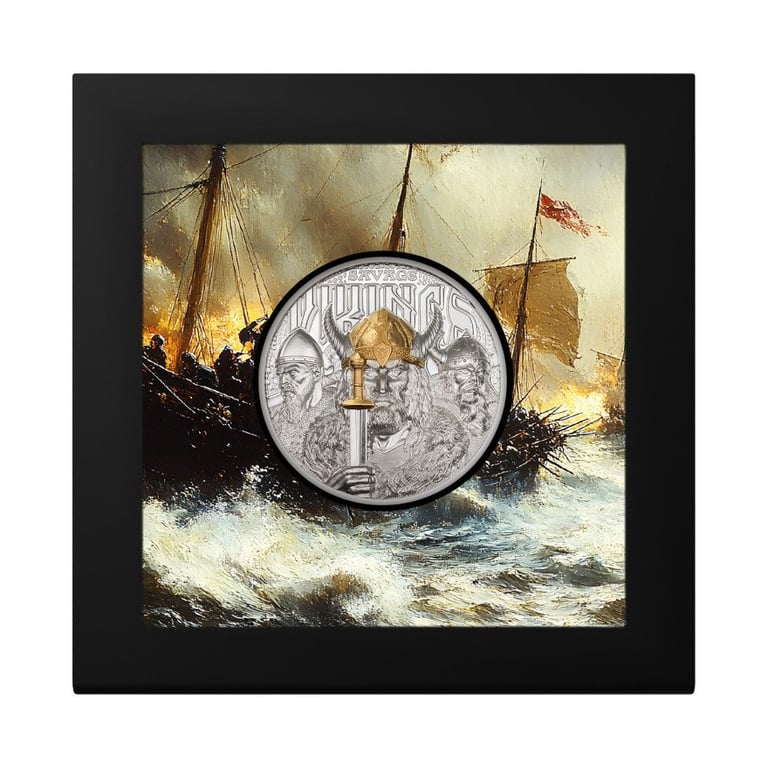 Savage Vikings 3 oz Proof - Ultra High Relief 2026 in original coin case