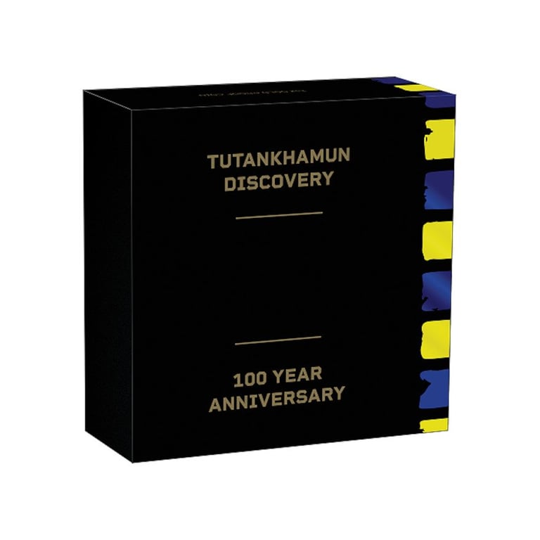 Original coin case of the Gold Tutankhamun - 100th Anniversary of the Discovery 1 oz Proof - colored