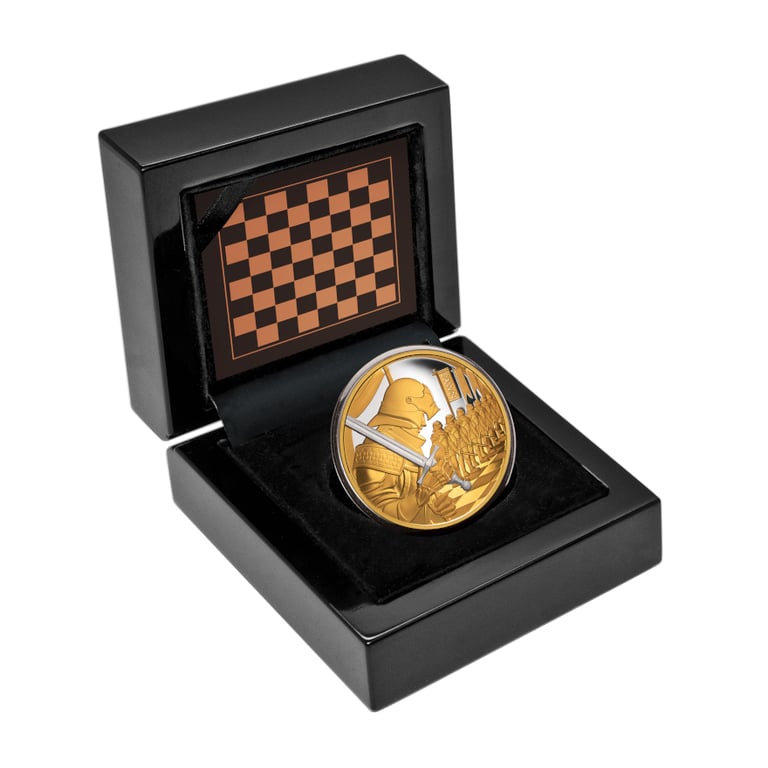 Case of Gold Chess Pawn 1 oz Proof – Platinum-Plated 2026