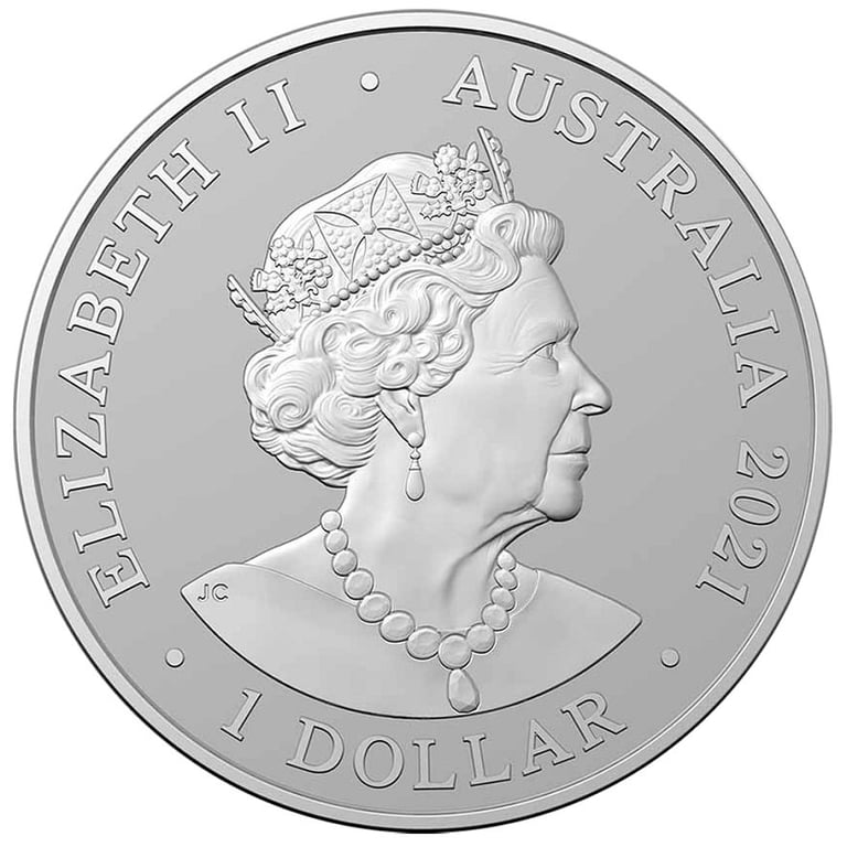 Back of the Silver Fraser's Dolphin 1 oz - 2021
