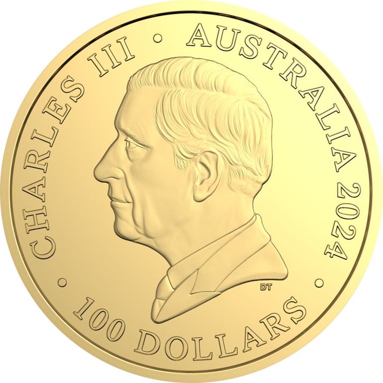 Back of the Gold Australia Zoo 1 oz - Giraffe - RAM 2024