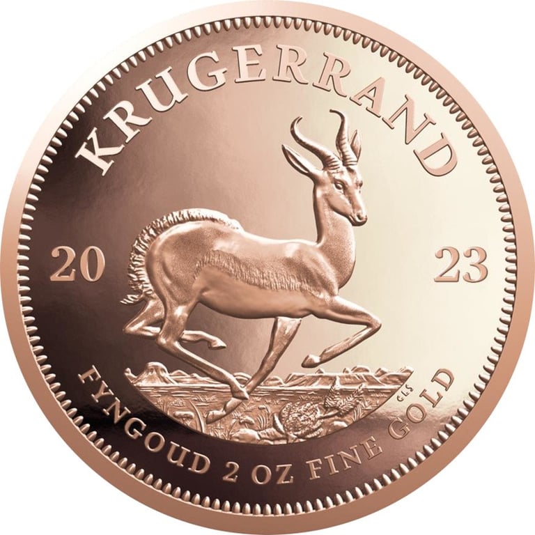 Front of the Gold Krugerrand 2 oz PF - 2023